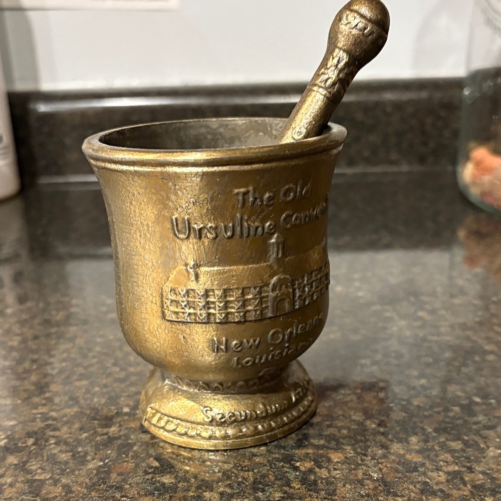 Vintage brass Mortar and Pestle